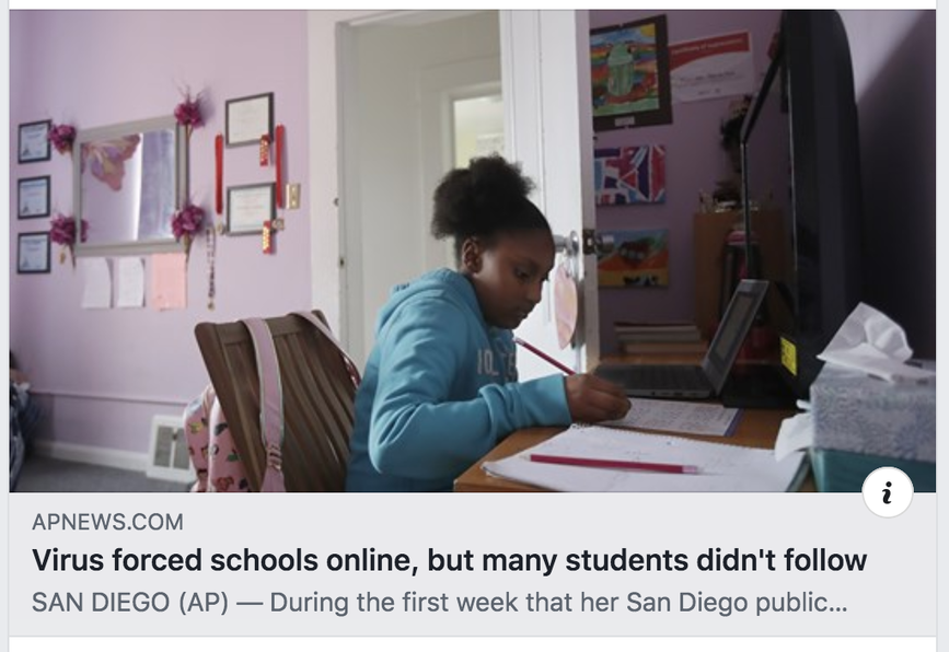 A girl working on homework